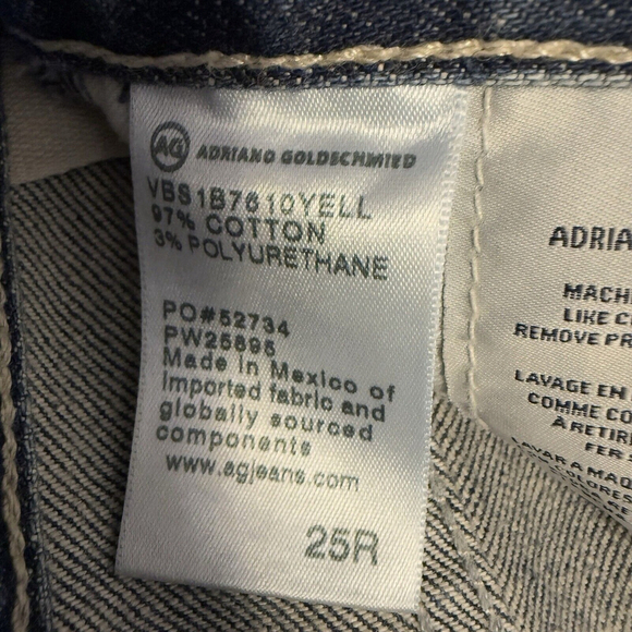 AG Jeans Alexxis Slim High Rise Vintage Fit Blue Size 25 - Picture 9 of 9